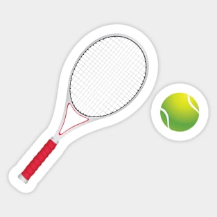 Tennis Ball and Racket Sticker